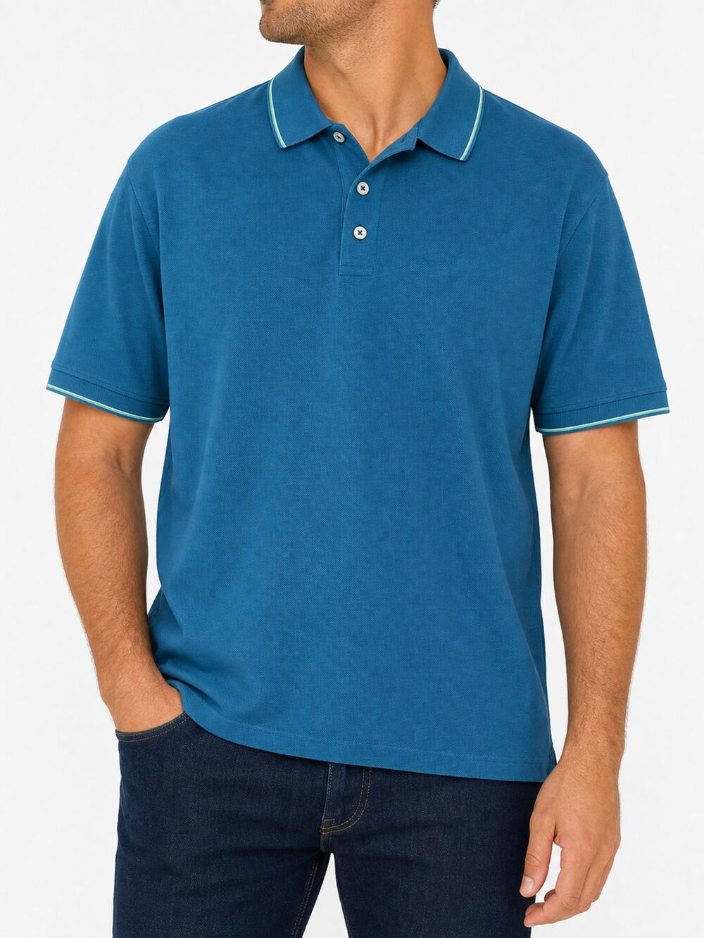 Robert Graham Men's Teal Classic Fit Polo Shirt 2XL Golf Preppy Business Casual